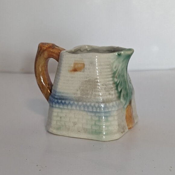 Vintage Ceramic Windmill Creamer Pitcher House Made in Occupied Japan Pottery - Picture 7 of 7